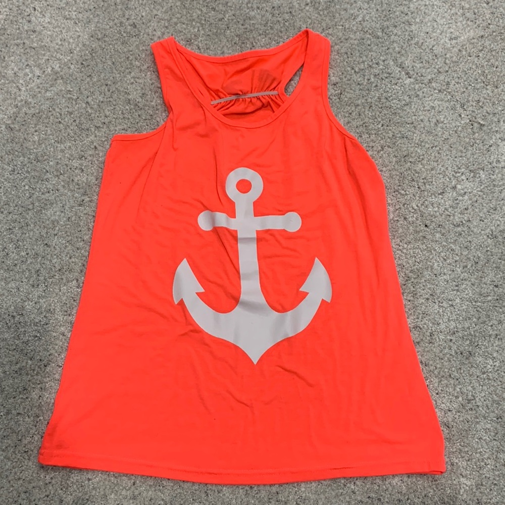 Anchor tank top bright pink